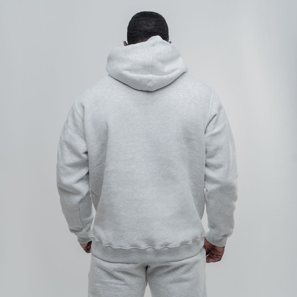 Худи Molotov Mask W21 Triple Logo Серый Меланж