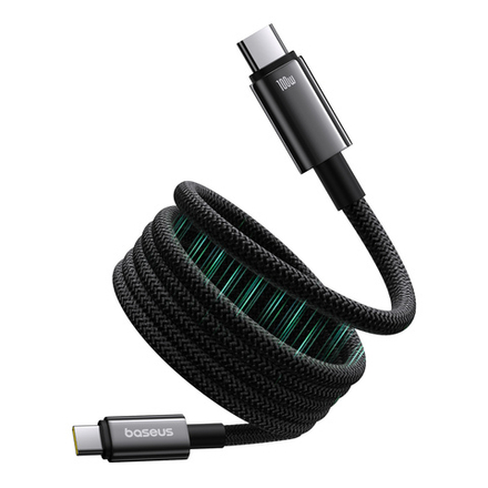 USB-C Кабель Baseus Tungsten Gold Magnetic Charging+Data 100W 1m - Cluster Black