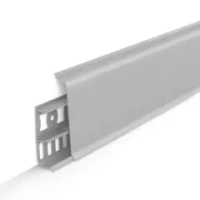 Плинтус DECONIKA 100 мм, Светло-серый 002 (IDEAL Deconika 100х23х2200 мм)