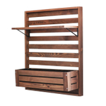 Ящик навесной деревянный для цветов и растений Эпларо, для хранения на балкон, в сад, в прихожую, венге