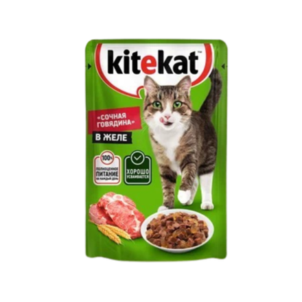 Kitekat POU 48x85g рагу с говядиной