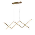 Подвесной светодиодный светильник 50Вт, 4000Лм, 3000-6000К, Ra>80, плавная регулировка мощности, изменение цветовой температуры, ночник, металл/силикон, золото