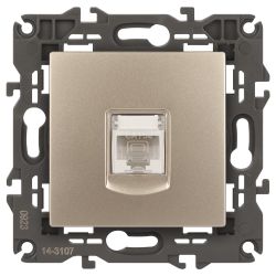 14-3107-04 ЭРА Розетка RJ45, IP20, шампань