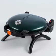 Портативный газовый гриль O-Grill 700T bicolor black-green + адаптер А, 1 горелка