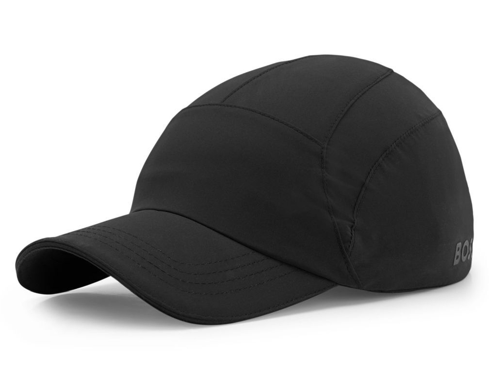 Теннисная кепка BOSS x Matteo Berrettini Nylon Cap With Rear Logo And Signature Stripe - black