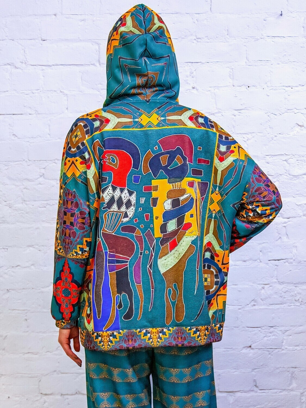 Зип худи «Четыре фигуры», по мотивам картины Василия Кандинского "Четыре фигуры на трех квадратах"