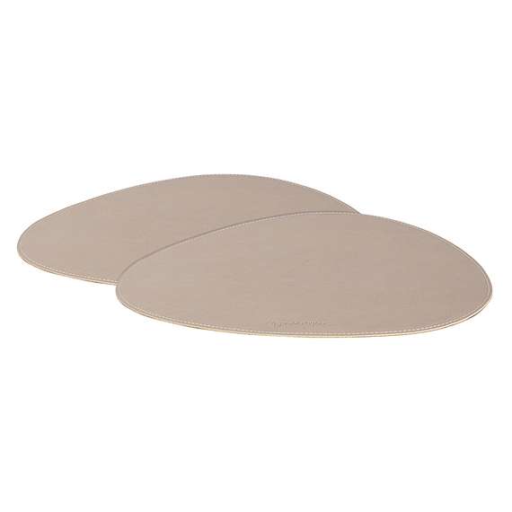 Набор из 2-х двухсторонних сервировочных салфеток drop, 33х41 см, зеленый/бежевый