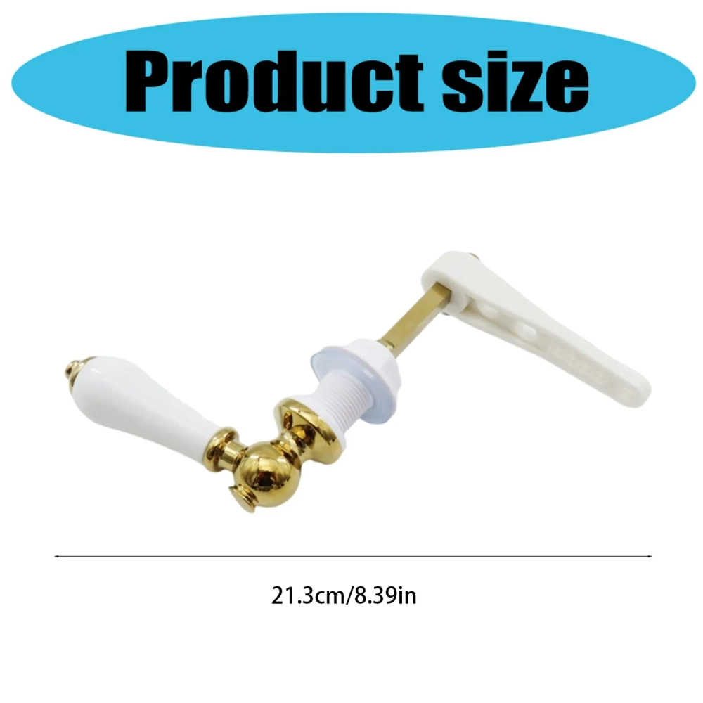 Традиционная ручка для смыва унитаза с керамическими элементами и отделкой из цинкового сплава