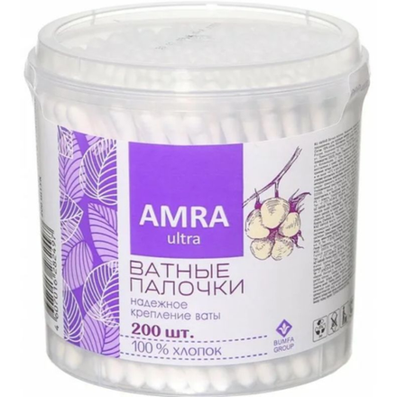 Ватные палочки Amra 200 шт