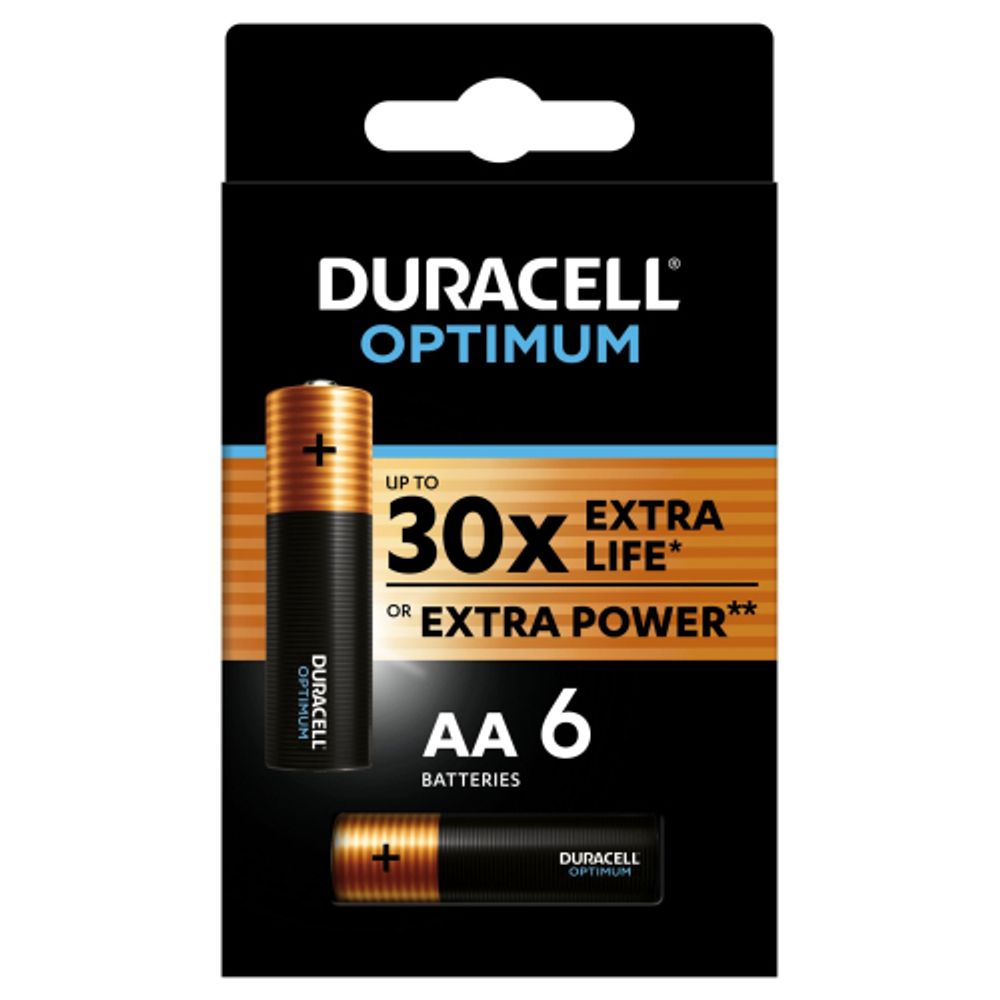 Батарейки Duracell 5014065 АА алкалиновые 1,5v 6 шт. LR6-6BL Optimum | Батарейки Щелочные (Алкалиновые)