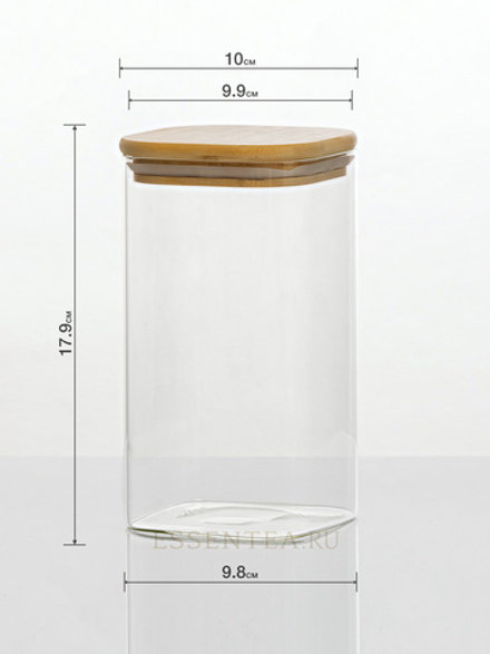 Банка стеклянная "Бриндл" с крышкой 1000 мл