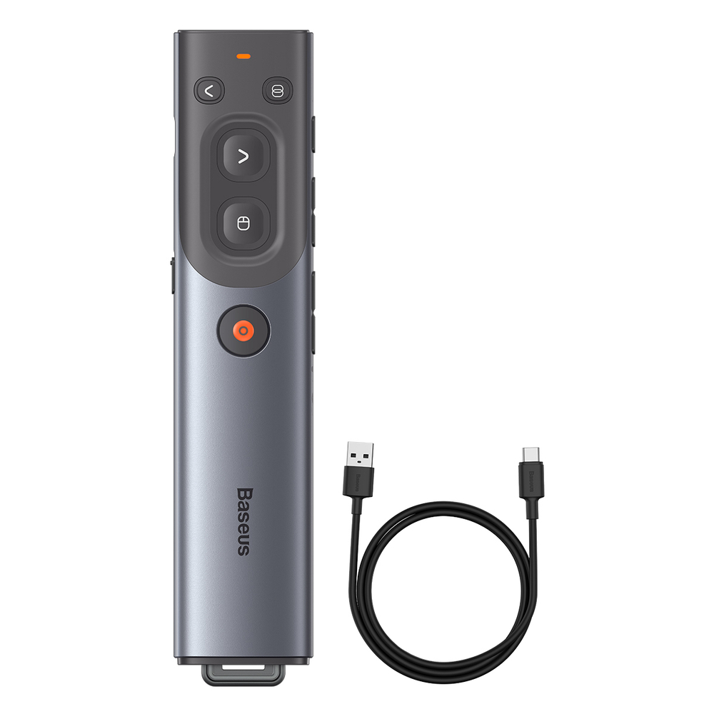 Беспроводной презентер с лазерной указкой Baseus Orange Dot AI Wireless Presenter (Red Laser, Charging)