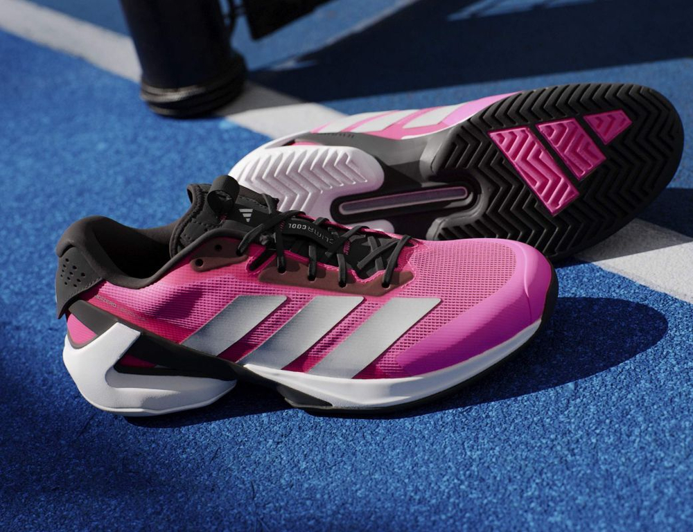 Мужские кроссовки теннисные Adidas Adizero Ubersonic 5 M NM - lucid pink/silver metallic/core black