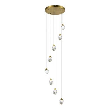 SL6114.203.08 Светильник подвесной ST-Luce Золотистый/Прозрачный LED 8*3W 3000K CASCATO