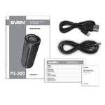 Портативная колонка SVEN PS-300, черный (24 Вт, Waterproof (IPx7), TWS, Bluetooth, 2000мА*ч)