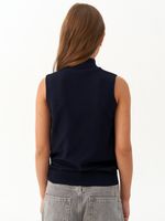 Джемпер топ с горлом 1208 синий