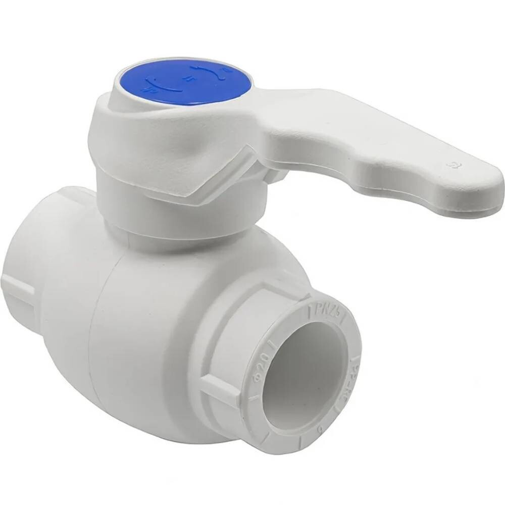 Кран шаровой THERMOLIGHT ручка PP-R 20 белый