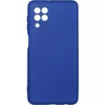 Силиконовый чехол с микрофиброй для Samsung Galaxy М32 blue DF