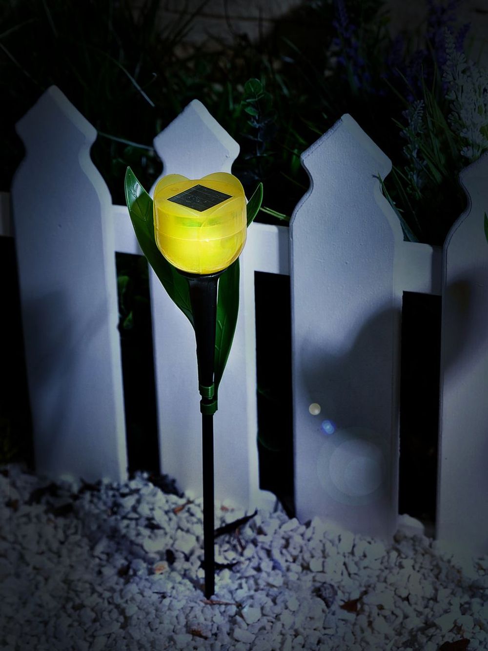 USL-C-651-PT305 TULIP SET 24 Садовый светильник на солнечной батарее Тюльпан. в составе набора из 24 шт. Белый свет. 1xLR аккумулятор в-к. IP44. TM Uniel.