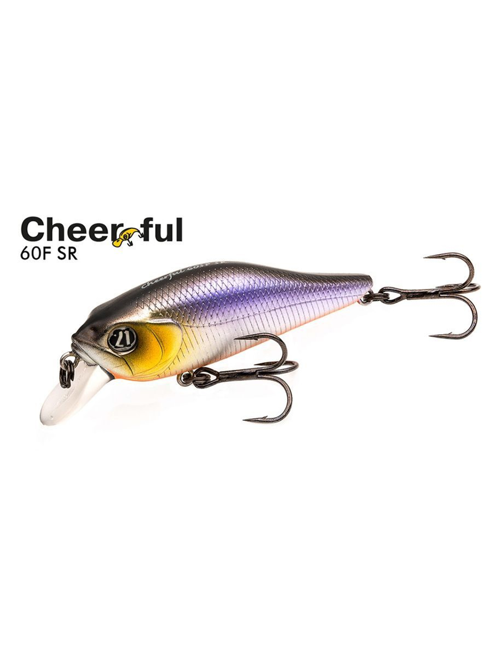 Воблер для рыбалки Pontoon21 Cheerful 60F-SR, 60мм., 6.7гр., заглубление 0.4-0.6 м., цвет R30