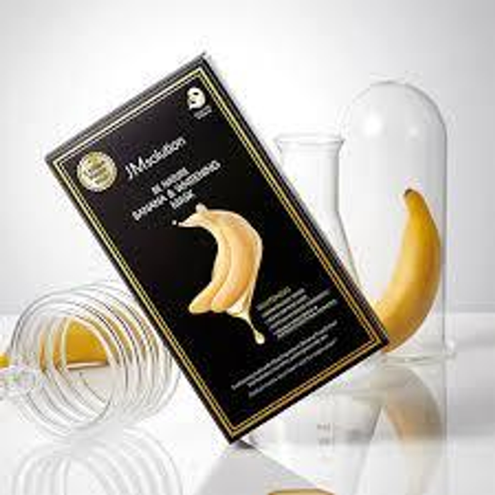 Маска тканевая осветляющая с бананом JMsolution Be Nature Banana & Whitening Mask, 24мл