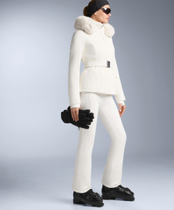 OYSHO Водонепроницаемые эластичные брюки-клеш SKI, белый