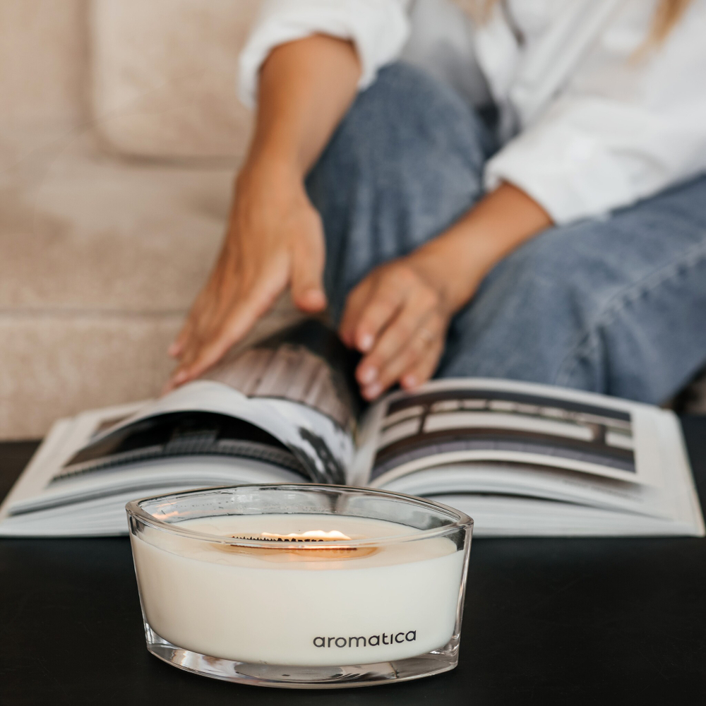 Аромасвеча AROMATICA Уютный вечер, эллипс