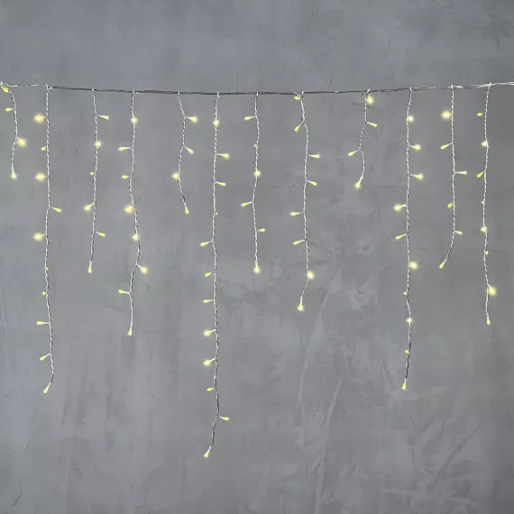 Светодиодная бахрома 5*0,9 м., 348 шампань LED, силиконовый прозрачный провод, Beauty Led (ECC348-10-2CH)