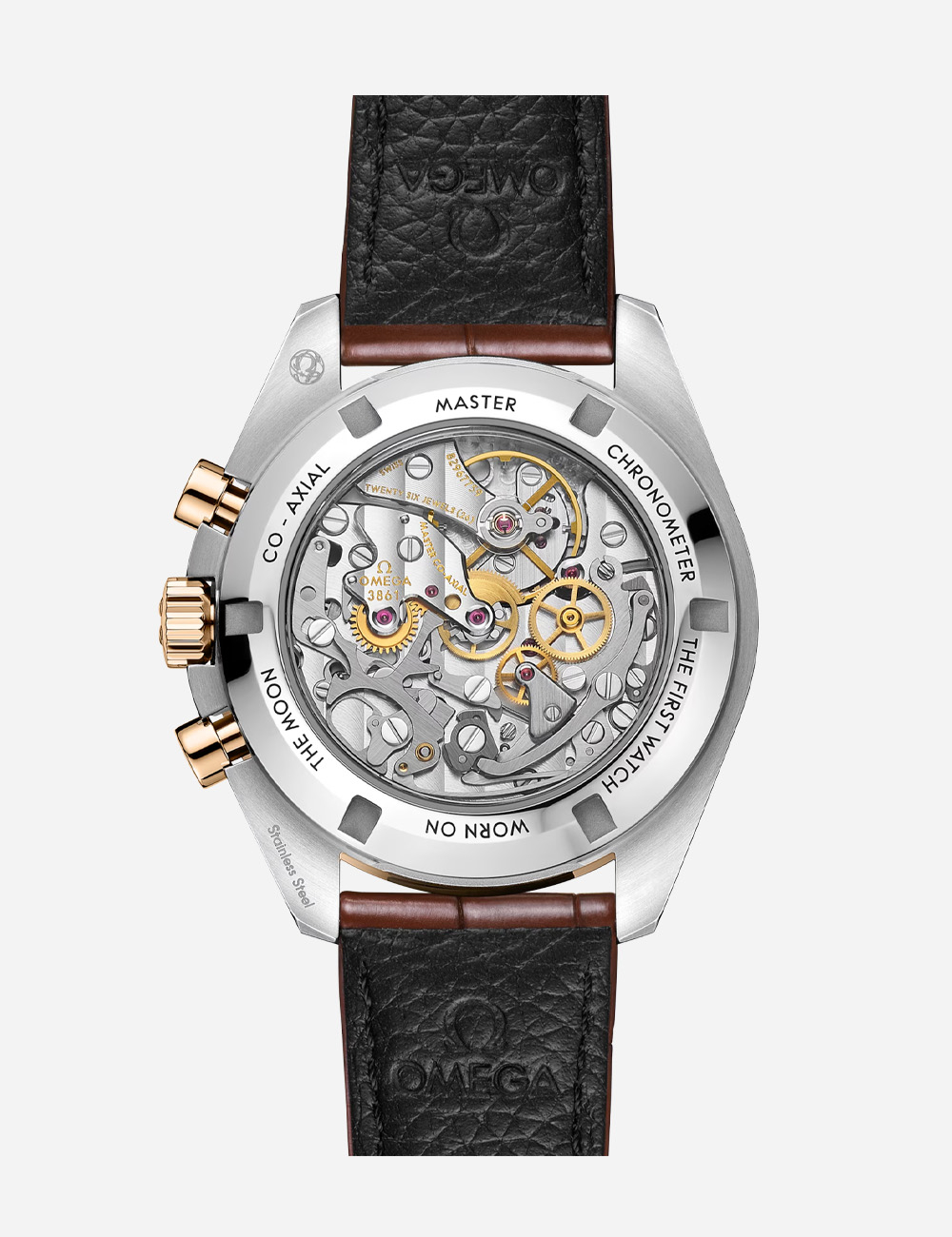 Наручные часы Omega Speedmaster Moonwatch Professinal Aligator "Gold"