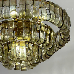 Люстра Cloyd NAMASTE C8 / Ø60 см - латунь - зелен.стекло (арт.11687)