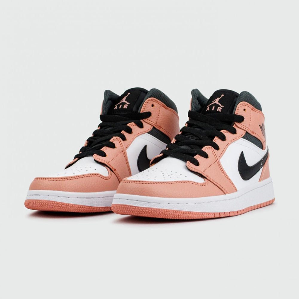 кроссовки Air Jordan 1 Mid Pink Quartz Wmns