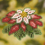 "Розовая пуансетия"- МH18-7304 вышивка