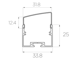 Профиль накладной алюминиевый LC-LP-2534-2 Anod