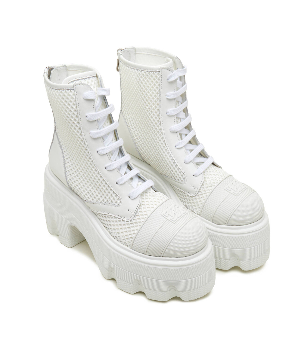Кожаные ботильоны на платформе polacco Casadei - белый(2R449X0701C2351)