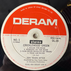 Винтажная виниловая пластинка LP Ten Years After Cricklewood Green (Japan 1970) (No Obi)
