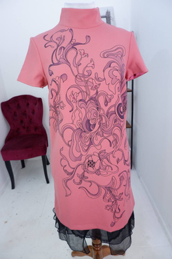 Платье VIPART нежное, с шелковыми вставками, маркировка 36, на 42 размер