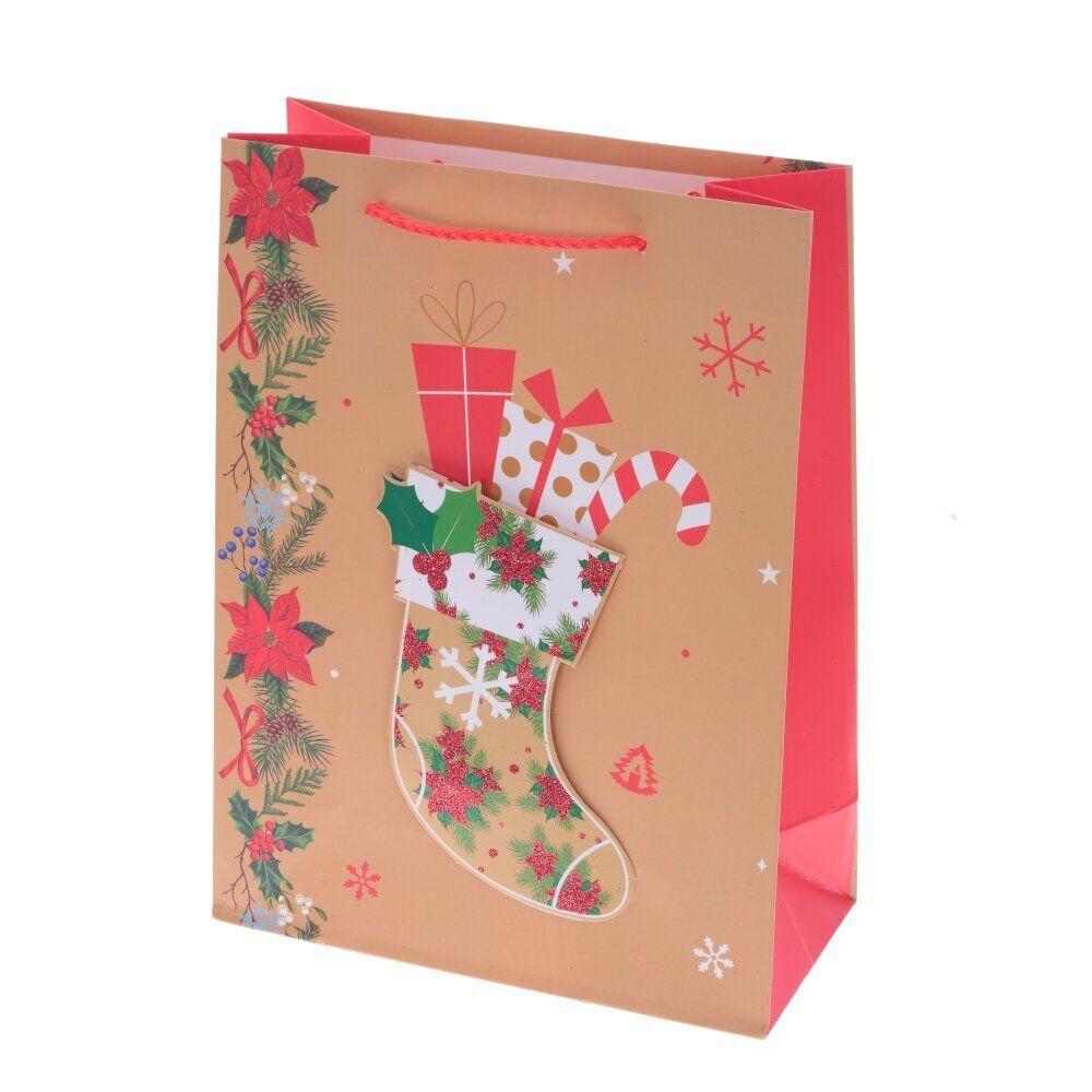 GAEM Пакет подарочный (бумага 210г/м2, блок микс 12шт), L18 W8,5 H24 см, 4в.