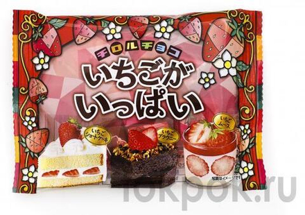 Шоколад клубничное ассорти Tirol choco, 50 гр