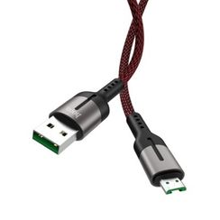 USB - микро USB HOCO U68 Gusto, 1.2м, круглый, 4.0A, нейлон, цвет: чёрный