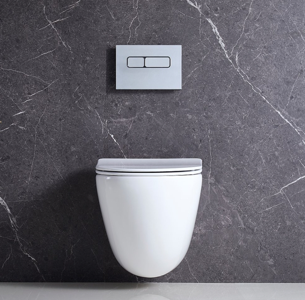 Комплект унитаза BelBagno Amanda BB051CHR+BB051SC с инсталляцией Berges Novum L5 040215 с сиденьем Микролифт и Черной матовой клавишей смыва