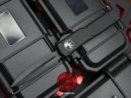 Нож Microtech UTX-70 A+++ BLACK D/E - черная рукоять, черный клинок
