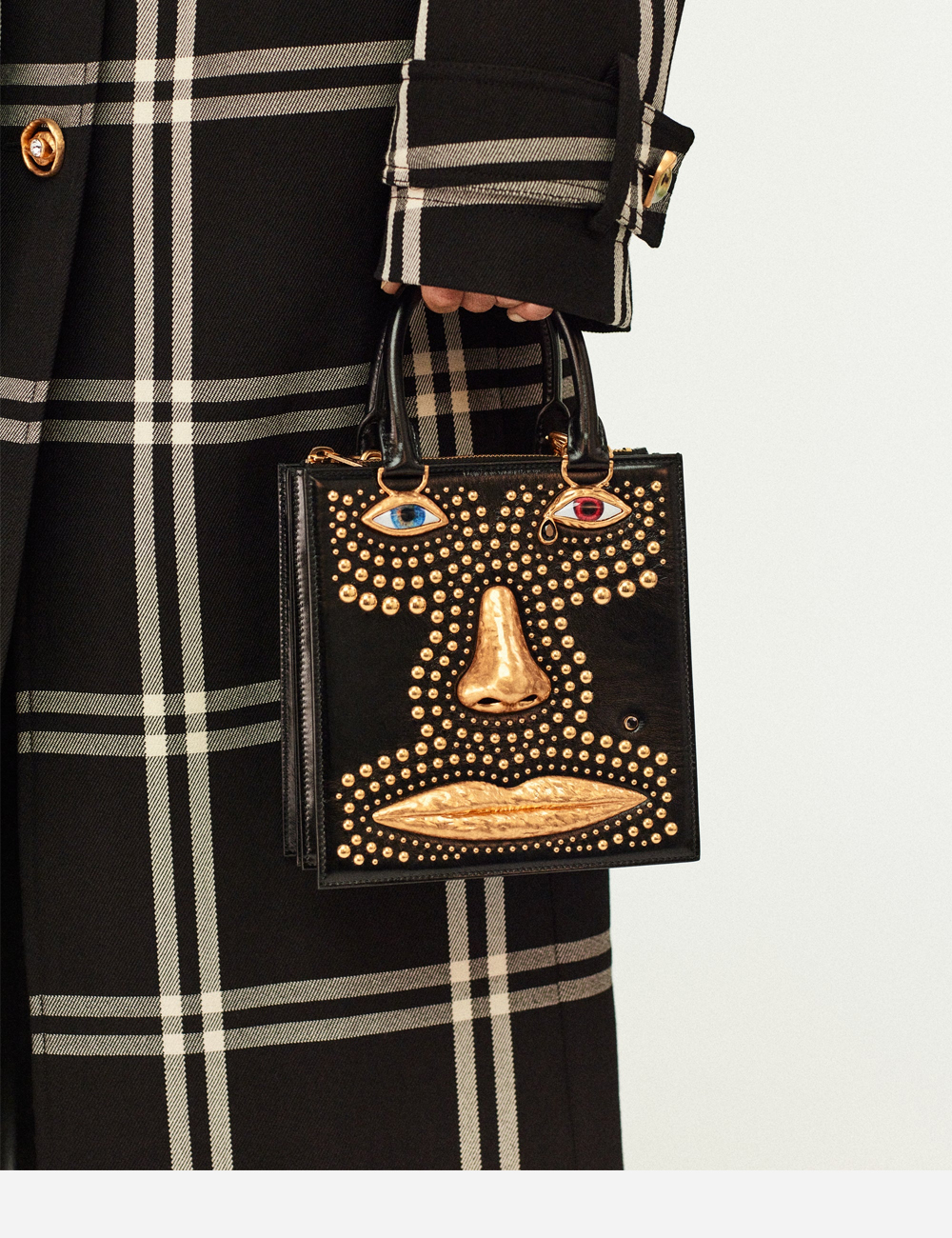Сумка Schiaparelli Face Bag "Glossy Black"