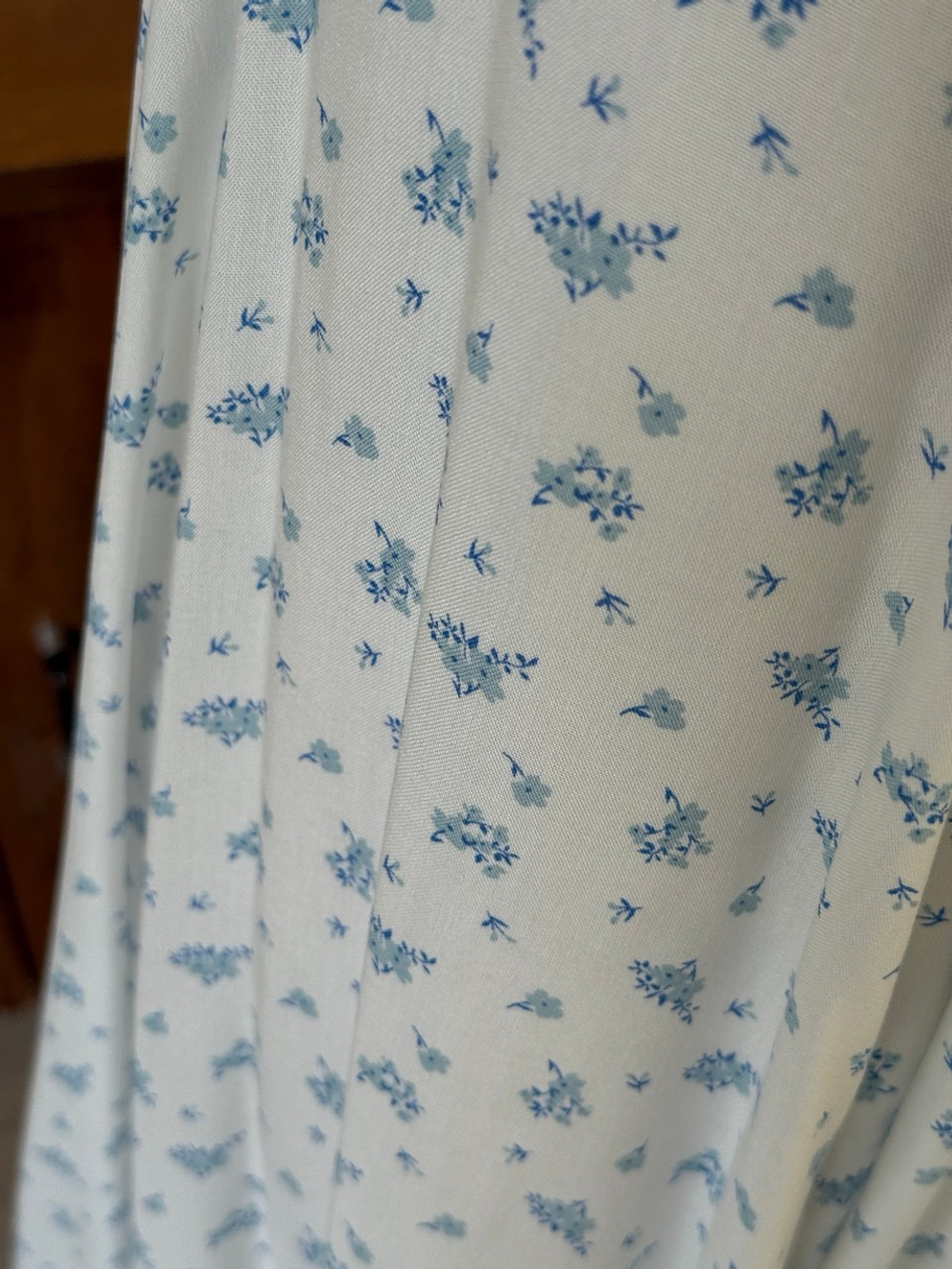 Платье Василина для беременных и кормящих, Айвори с голубыми цветами