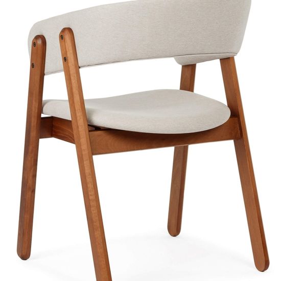 Стул Devlin Soft дерево и бежевая ткань 