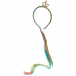 Ободок карнавальный с хвостом «Принцесса радуги» 54 см, микс