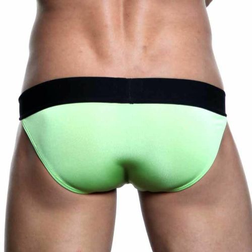 Мужские трусы танга зеленые с черной резинкой HOM Night Therapy Tanga Brief Green