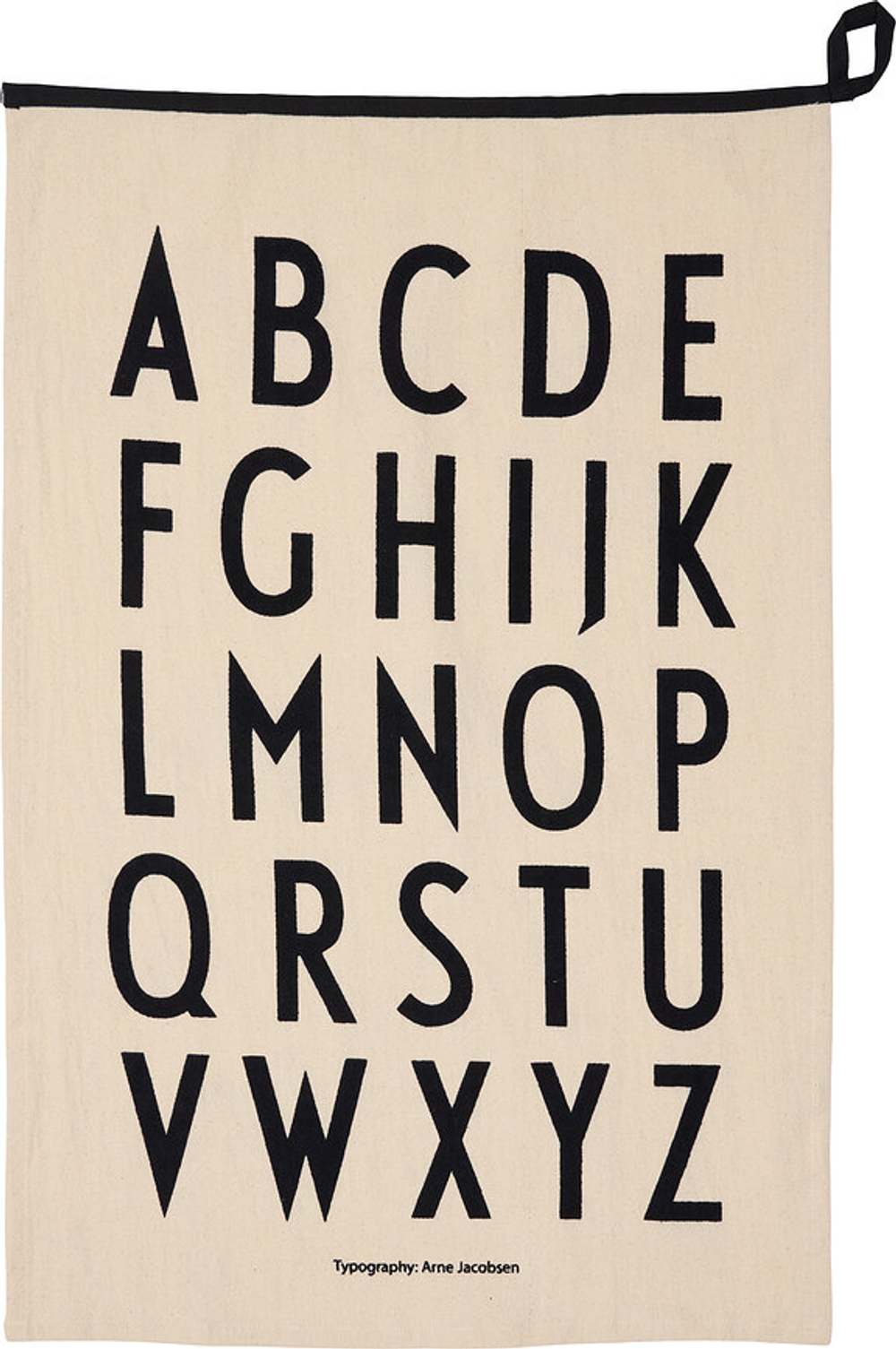 Полотенце кухонное Design Letters Premium Classic, хлопок, 70 50 см, чёрное