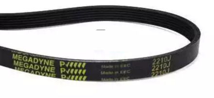 Ремень 2210 J6 MEGADYNE для стиральной машины Whirlpool (Вирпул) 2200мм черный, желтая надпись