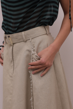 Юбка джинсовая А-силуэта миди