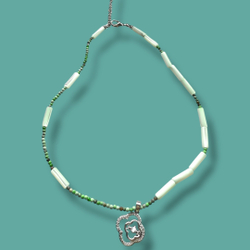 Ожерелье. Молния весной. Бирюза и Перламутр